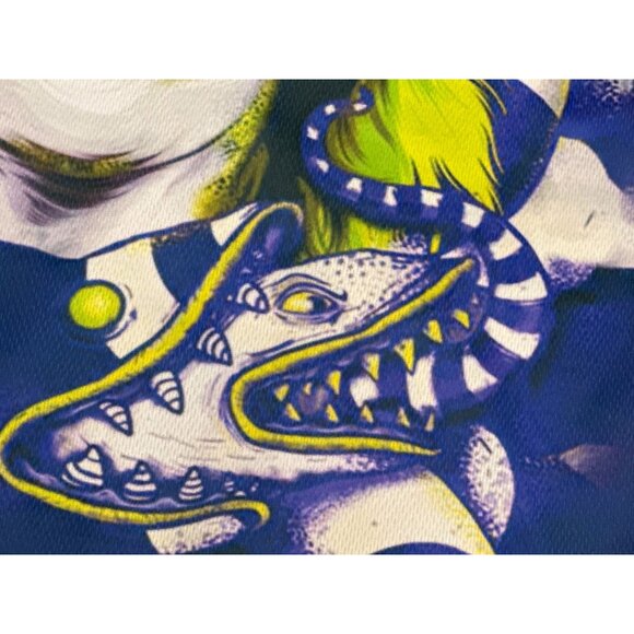 CCC Beetlejuice Graphic Tee Shirt Blue Green All Over Print Casual Top XLarge - Picture 7 of 8